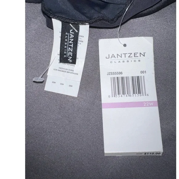Jantzen Classics Womens Black Ruched One Piece Halter Swimsuit 22W JZSS5596 NEW - Picture 7 of 10